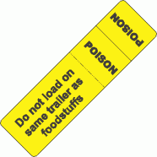 HazTab (Poison Do Not Load On Same Trailer As Foodstuffs) Bill of Lading and Shipping Document Marker