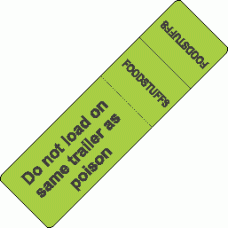 HazTab (Foodstuffs Do Not Load On Same Trailer As Poison) Bill of Lading and Shipping Document Marker