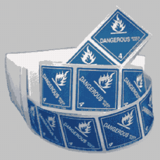 Dangerous When Wet Class 4.3 Mini Flag Marking for Bill of Lading and Shipping Documents