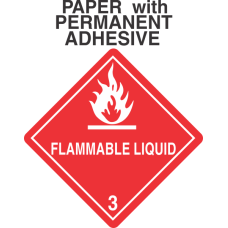 Flammable Class 3 Paper Labels