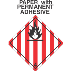 Flammable Solid Class 4.1 Paper International Wordless Labels
