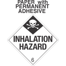 Inhalation Hazard Class 6.1 Paper Labels