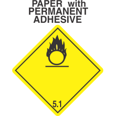 Oxidizer Class 5.1 Paper International Wordless Labels