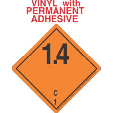 Explosive Class 1.4C Wordless (International) Vinyl Labels