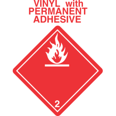 Flammable Gas Class 2.1 Vinyl International Wordless Labels