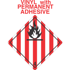 Flammable Solid Class 4.1 Vinyl International Wordless Labels