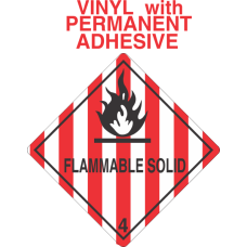 Flammable Solid Class 4.1 Vinyl Labels