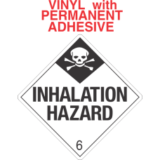 Inhalation Hazard Class 6.1 Vinyl Labels