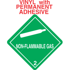 Non-Flammable Gas Class 2.2 Vinyl Labels
