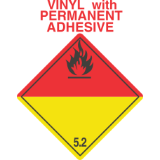 Organic Peroxide Class 5.2 Vinyl International Wordless Labels
