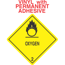 Oxygen Class 2 Vinyl Labels