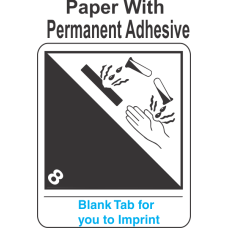 (Blank) Corrosive Class 8 Proper Shipping Name Paper International Wordless Labels