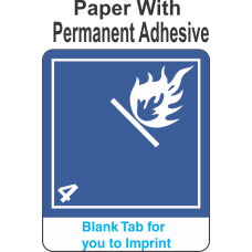 (Blank) Dangerous When Wet Class 4.3 Proper Shipping Name Paper International Wordless Labels
