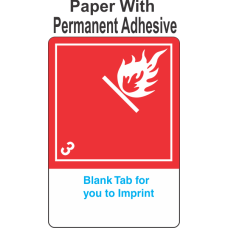(Blank) Flammable Class 3 Proper Shipping Name (Extended) Paper International Wordless Labels