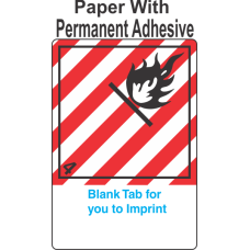 (Blank) Flammable Solid Class 4.1 Proper Shipping Name (Extended) Paper International Wordless Labels