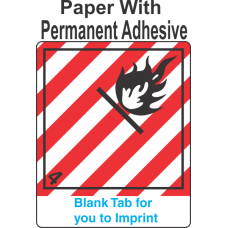 (Blank) Flammable Solid Class 4.1 Proper Shipping Name Paper International Wordless Labels