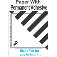 (Blank) Miscellaneous Dangerous Goods Class 9 Proper Shipping Name Paper Labels