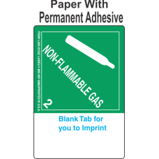 (Blank) Non-Flammable Gas Class 2.2 Proper Shipping Name (Extended) Paper Labels
