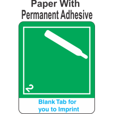 (Blank) Non-Flammable Gas Class 2.2 Proper Shipping Name Paper International Wordless Labels