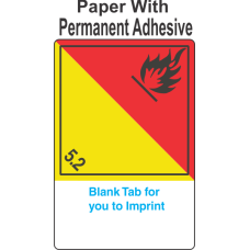(Blank) Organic Peroxide Class 5.2 Proper Shipping Name (Extended) Paper International Wordless Labels