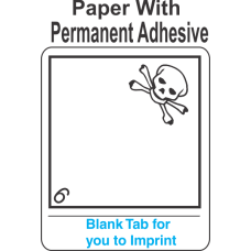 (Blank) Toxic Class 6.1 Proper Shipping Name Paper International Wordless Labels