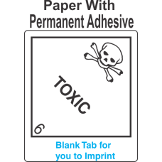 (Blank) Toxic Class 6.1 Proper Shipping Name Paper Labels