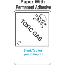 (Blank) Toxic Gas Class 2.3 Proper Shipping Name (Extended) Paper Labels