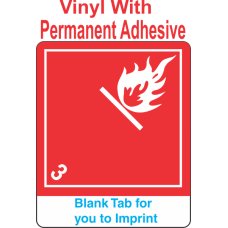 (Blank) Flammable Class 3 Proper Shipping Name Vinyl International Wordless Labels