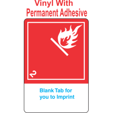 (Blank) Flammable Gas Class 2.1 Proper Shipping Name (Extended) Vinyl International Wordless Labels