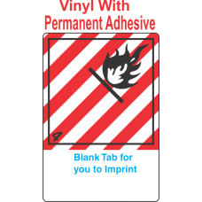 (Blank) Flammable Solid Class 4.1 Proper Shipping Name (Extended) Vinyl International Wordless Labels