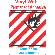 (Blank) Flammable Solid Class 4.1 Proper Shipping Name Vinyl International Wordless Labels