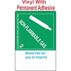 (Blank) Non-Flammable Gas Class 2.2 Proper Shipping Name (Extended) Vinyl Labels