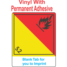 (Blank) Organic Peroxide Class 5.2 Proper Shipping Name Vinyl International Wordless Labels