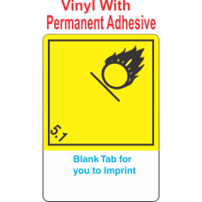 (Blank) Oxidizer Class 5.1 Proper Shipping Name (Extended) Vinyl International Wordless Labels