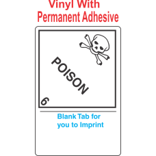 (Blank) Poison Class 6.2 Proper Shipping Name (Extended) Vinyl Labels