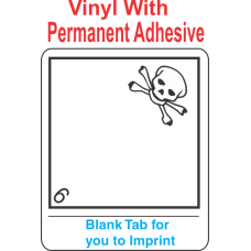 (Blank) Poison Class 6.2 Proper Shipping Name Vinyl International Wordless Labels