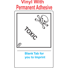 (Blank) Toxic Class 6.1 Proper Shipping Name (Extended) Vinyl Labels