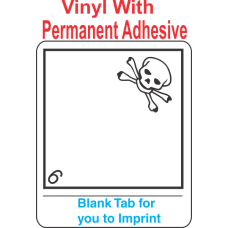 (Blank) Toxic Class 6.1 Proper Shipping Name Vinyl International Wordless Labels