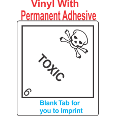 (Blank) Toxic Class 6.1 Proper Shipping Name Vinyl Labels