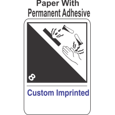 Corrosive Class 8 Custom Imprinted Shipping Name (Extended) Paper Int Wordless Labels