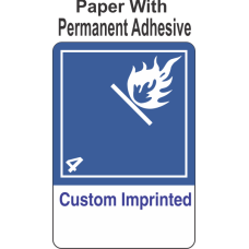 Dangerous When Wet Class 4.3 Custom Imprinted Shipping Name (Extended) Paper Int Wordless Labels