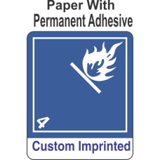 Dangerous When Wet Class 4.3 Custom Imprinted Shipping Name Paper Int Wordless Labels