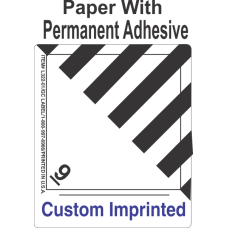 Miscellaneous Dangerous Goods Class 9 Custom Imprinted Shipping Name Paper Labels
