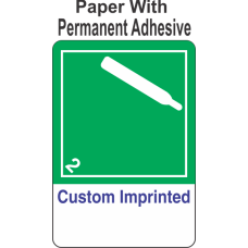 Non-Flammable Gas Class 2.2 Custom Imprinted Shipping Name (Extended) Paper Int Wordless Labels