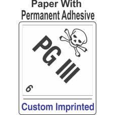 PG III 6.2 Custom Imprinted Shipping Name Paper Labels