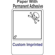 Poison Class 6.2 Custom Imprinted Shipping Name (Extended) Paper Int Wordless Labels