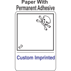Toxic Gas Class 2.3 Custom Imprinted Shipping Name (Extended) Paper Int Wordless Labels