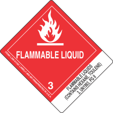 Flammable Liquids (Contains Hexane, Toulene) 3, UN1993, PGII