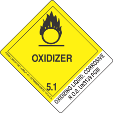 Oxidizing Liquid, Corrosive N.O.S. UN3139 PGIII