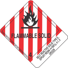 Self Reactive Solid Type E, (Epoxy Resin <=100%), 4.1, II UN3228